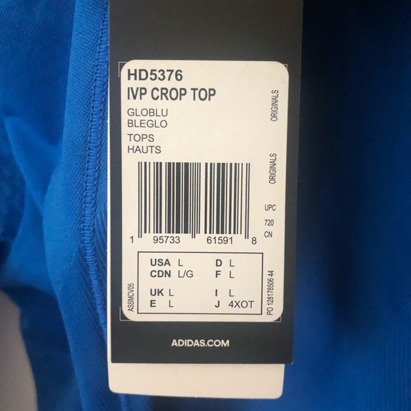 Ivy Park x Adidas long sleeves crop top. new - Picture 4 of 5